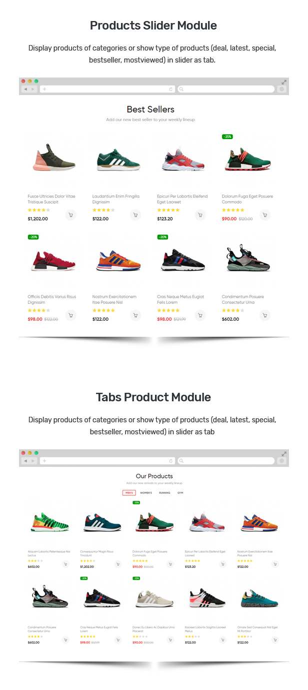 Junno - 响应式多用途在线商店Opencart模板 - 仿牌运动鞋最佳主题